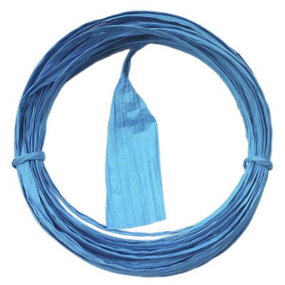Плоская бумажная веревочка № 10: цвет Голубой, 10 метров Twistart бумажная лента, 4 см (в раскрутке) х 10 м