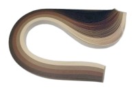 Корейская бумага для квиллинга микс 2 коричневый: Y10, N10, Y11, N13, 3мм, 100 полос, 116 гр