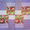 Салфетка для декупажа "Орнамент с розами на сиреневом", квадрат, размер 33х33 см, 3 слоя