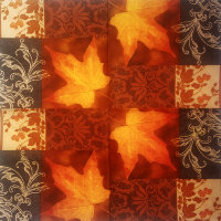 Салфетка для декупажа "Осенний орнамент", квадрат, размер 33х33 см, 3 слоя