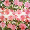 Салфетка для декупажа "Розовые кусты", квадрат, размер 33х33 см, 3 слоя