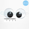 Бегающие глазки для игрушек: Круг/Точки, диаметр 35мм, черно-белые