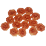 Бумажные цветы "Розочки", цвет оранжевое золото, диаметр 20 мм, 15 шт., арт. QS-R-013M