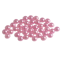 Декоративные полубусины "Розовые круглые" диаметр 6мм, 40шт.