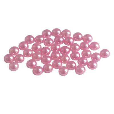 Декоративные полубусины &quot;Розовые круглые&quot; диаметр 6мм, 40шт. Декоративные полубусины "Розовые круглые" диаметр 6мм, 40шт.