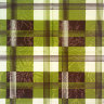 Салфетка для декупажа "Зелено-коричневая клетка", квадрат, размер 33х33 см, 3 слоя