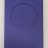 Малые открытки 3 шт., вырубка КРУГ, цвет сине-фиолетовый, размер при сложении 100х150мм