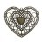 Филигрань-подвеска бронзовая "Сердце", 1 шт., 65х59 мм, арт. AL-B47023