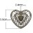 Филигрань-подвеска бронзовая "Сердце", 1 шт., 65х59 мм, арт. AL-B47023