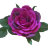Брошь-роза из фоамирана, 9 см, арт. QS-ROFOM-001
