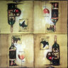 Салфетка для декупажа "Вино Merlot и Chardonnay", квадрат, размер 33х33 см, 3 слоя