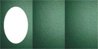 Большие открытки 3 шт., вырубка ОВАЛ, фетр цвет зеленый, размер при сложении 155х205мм