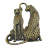 Шарм-подвеска бронзовая "Леопарды", 1 шт., 65х45 мм, арт. AL-30910
