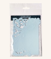 Фигурные бумажные вырубки "Кружевная салфетка-4", пастельный голубой, 13,5х9 см, 4 шт., арт. QS-LR0405-09