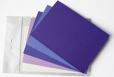 Листовая бумага для крупных элементов 210х148мм №28, плотность бумаги 130 гр. фиолетовый микс, 5 сиренево-фиолетовых тонов по 3 листа каждого тона, 15 листов, 210х148 мм, 130 гр.
