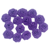 Бумажные цветы "Розочки", цвет сиреневый темный, диаметр 20 мм, 15 шт., арт. QS-R-016