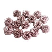 Бумажные цветы "Розочки", цвет розовый металлик, 20 мм, 15 шт., арт. QS-R-002M