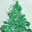 Фигурные бумажные вырубки "Винтажные ели", белые и зеленые, 12х10 см, 4 шт., арт. QS-V-61594-01