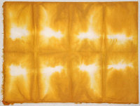Корейская бумага ханди ручной выделки, микс желто-горчичный белый, лист А4+, арт. 7013