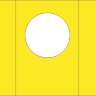 Малые открытки 3 шт., вырубка КРУГ, цвет солнечно желтый, размер при сложении 100х150мм