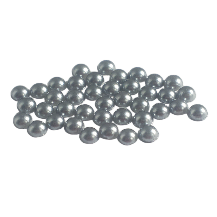 Декоративные полубусины \"Платиновые круглые\" диаметр 6мм, 40шт.