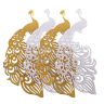 Фигурные бумажные вырубки "Павлины" бело-золотые металлики, 12х6 см, 4 шт., арт. QS-S13-94B-02M