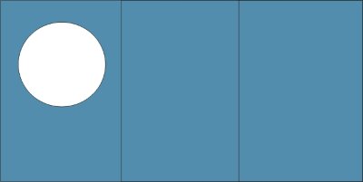 Большие открытки 3 шт., вырубка КРУГ, цвет темно-голубой, размер при сложении 155х205мм Открытки с тройным сложением (размер при сложении 155х205мм, в развороте 205х460мм), 270гр., 3 шт.