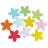 Дырокольные бумажные вырубки "Цветок 5 лепестков" микс 10 оттенков, 25 мм, 100 шт., арт. JCDZ-110-058-01
