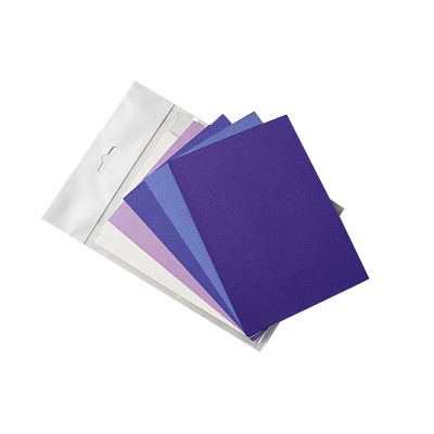 Листовая бумага для крупных элементов №28 105х148мм, плотность бумаги 130 гр. фиолетовый микс, 5 сиренево-фиолетовых тонов по 3 листа каждого тона, 15 листов, 105х148 мм, 130 гр.