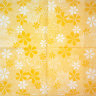 Салфетка для декупажа "Танец желтых цветов", квадрат, размер 33х33 см, 3 слоя