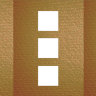 Большие открытки 3 шт., вырубка КВАДРАТ, фетр цвет горчичный, размер при сложении 155х205мм