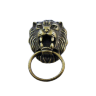 Фурнитура - ручка бронзовая "Античный лев с кольцом", 1 шт., 34х20 мм, арт. AL-38426