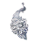 Фигурные картонные вырубки "Павлины" серебро голография, 2 шт., 12х6 см, арт. QS-S13-94B-02G
