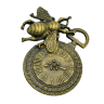 Шарм-подвеска бронзовая "Шмель и часы", 1 шт., 50х42 мм, арт. AL-3449D