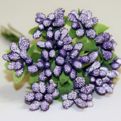 Декоративный букетик фиолетовый, DKB025C Искусственные цветы и ветки: Декоративный букетик фиолетовый, DKB025C