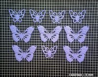 Фигурные бумажные вырубки "Бабочки" темно-сиреневый, 10шт., арт. QS-LR0356-03