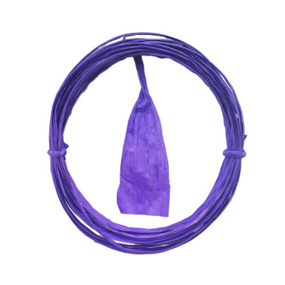 Плоская бумажная веревочка № 12: цвет Фиолетовый, 5 метров Twistart бумажная лента, 4 см (в раскрутке) х 5 м