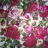 Салфетка для декупажа "Кусты роз", квадрат, размер 33х33 см, 3 слоя