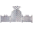 Фигурные вырубки "Ажурные ворота с забором" серебро голография, 2 шт., 11,5х6 см, арт. QS-S21-27C-02G