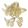 Фигурные бумажные вырубки "Бабочки" золотые, 8 шт., высота 5 см, арт. QS-A-06007-01M