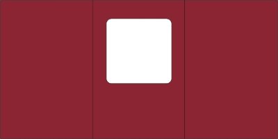 Малые открытки 3 шт., вырубка КВАДРАТ, цвет темно-красный, размер при сложении 100х150мм Открытки с тройным сложением (размер при сложении 100х150мм, в развороте 150х299мм), 270гр., 3 шт.