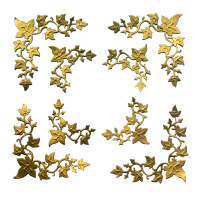 Фигурные бумажные вырубки "Уголки-1", золото, 8 шт., арт. QS-CR1253-02