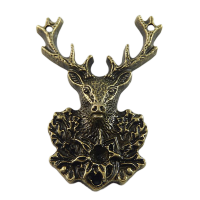 Фурнитура бронзовая "Голова оленя", 1 шт., 53х38 мм, арт. AL-50703