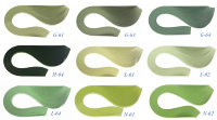 900 полос корейская бумага для квиллинга, зеленый микс, 116гр., ширина 3 мм