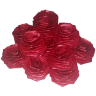 Бумажные цветы "Розочки", цвет красный металлик, 30 мм, 12 шт., арт. QS-RB-001M