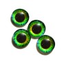 Стеклянные радужно-желто-зеленые глазки, 10 мм, 4 шт., арт. GL-1009