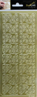 Наклейки &quot;Полосы CL1&quot; / Золото, A-P-0458-G A-P-0458-G Наклейки "Полосы CL1" / Золото                         Золотые наклейки Peel-Offs (Нидерланды)
В набор входит 1 лист наклеек формата 10х23см с  32-мя уголками, в каждом из которых по три цветка.