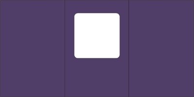 Малые открытки 3 шт., вырубка КВАДРАТ, цвет фиолетовый, размер при сложении 100х150мм Открытки с тройным сложением (размер при сложении 100х150мм, в развороте 150х299мм), 270гр., 3 шт.