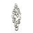Шарм-подвеска посеребренная "Винтажный цветок", 1 шт., 35х12 мм, арт. AL-31587