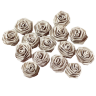 Бумажные цветы "Розочки", цвет кремовый, диаметр 20 мм, 15 шт., арт. QS-R-012